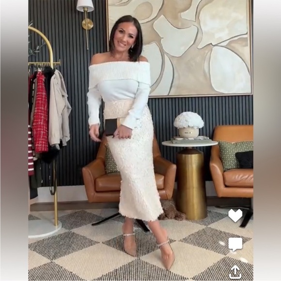 New H&M Sequined Midi Skirt - Picture 1 of 4